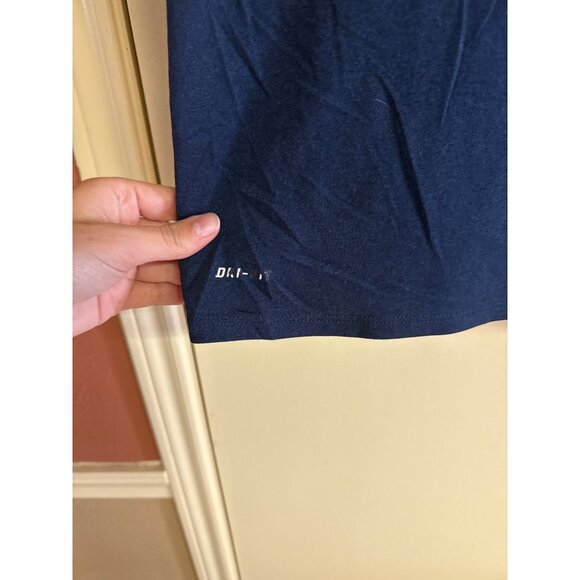 Nike Womens Astros Dri-Fit Tee Athletic Cut V-Neck Navy S MLB Genuine Merchandis - Picture 4 of 5